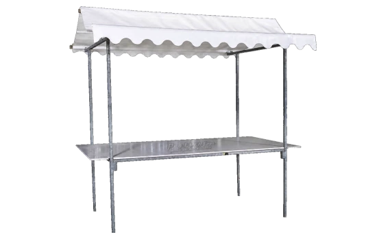 Stahl Marktstand Weiß
