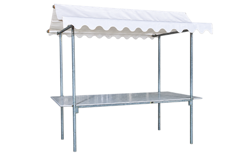 Stahl Marktstand Weiß