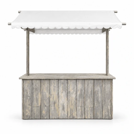 Buffet-Marktstand Weiß