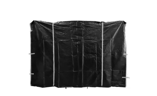 Seitenwand 3 x 2.1 m mit Eingang schwarz für Cateringzelt (schwer)