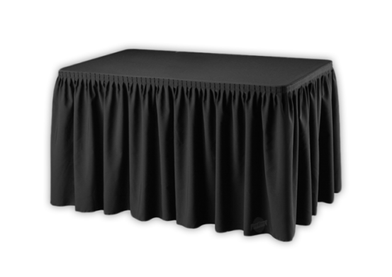 Buffetttisch Skirting schwarz