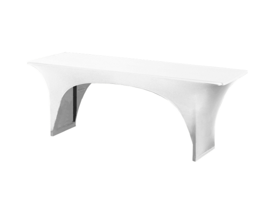 Stretchhusse 70er Tisch weiß