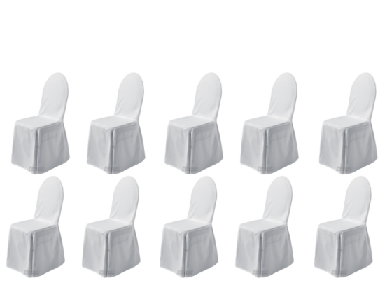 10er Wurfhusse Stuhl weiß