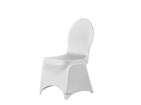 Stretchhusse Stuhl weiß