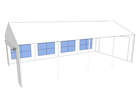 Partyzelt 4 x 8m CS