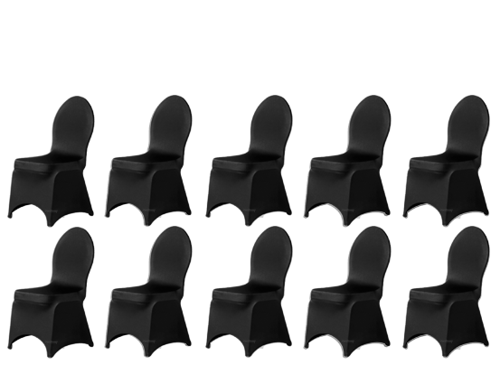 10er Stretchhusse Stuhl schwarz