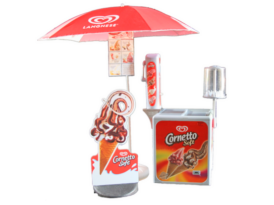Cornetto Softeis Dekoration für Stand
