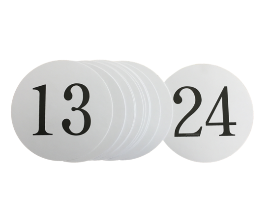 Tischnummern Set 13-24