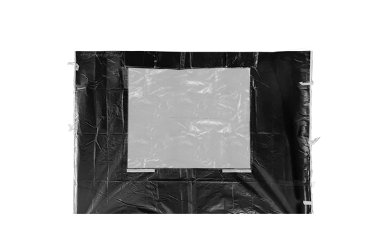 Seitenwand 3 x 2.1 m mit Fenster schwarz für Cateringzelt (schwer) 