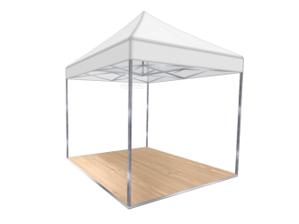 Seitenwand 3 m mit Eingang weiß (Standard)