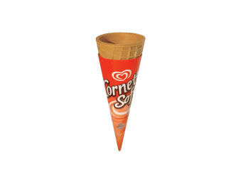 Cornetto Softeis Maschine + Gefriertruhe