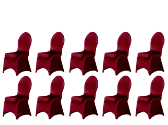 10er Stretchhusse Stuhl bordeaux