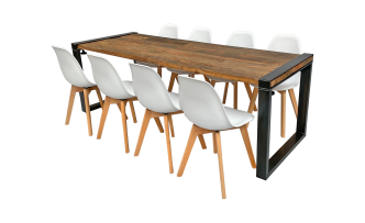 Industrial Dinnertableset 8P. 2,2 m Bankett