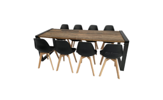 Industrial Dinnertableset 8P. 2,2 m Bankett