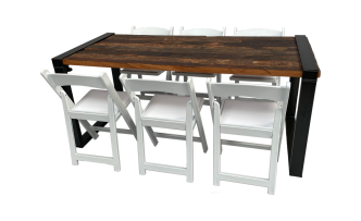 Industrial Dinnertableset 6P. 1,8 m Chiavari