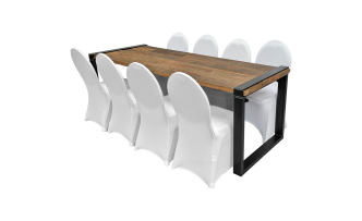 Industrial Dinnertableset 8P. 2,2 m Bankett