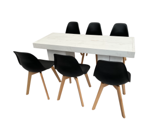 Keeve weiß Dinnertable Wood 6P.