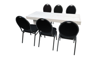 Riviéra Tischset schwarz 8P.