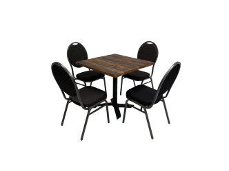 Industrial Bistrotischset 4P. Keeve schwarz