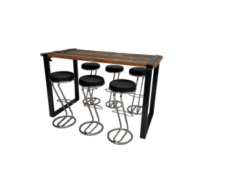 Industrial Hightableset 6P.  1,8 m Z-weiß
