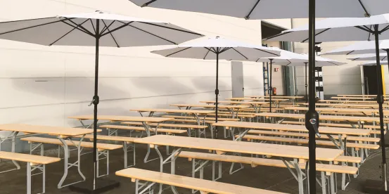 Sonnenschirm 3 m wei&szlig;