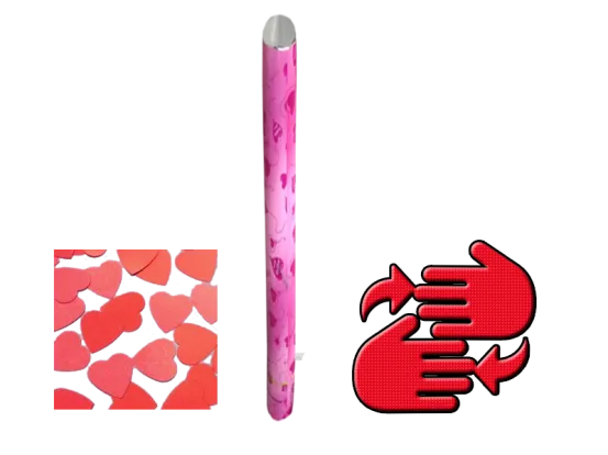 Konfetti Shooter Herz 80 cm