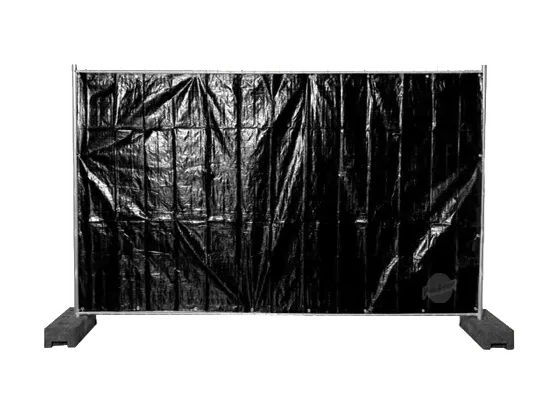 Banner schwarz f&uuml;r Bauzaun
