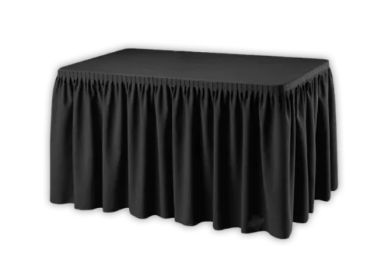 Buffetttisch Skirting schwarz