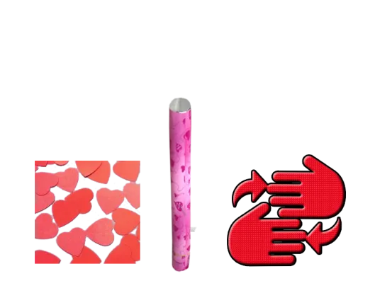 Konfetti Shooter Herz 40 cm