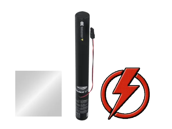 Konfetti Kanone Silber 50 cm