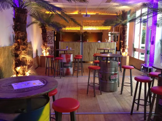 Bambus-Theke Klein mit Dach