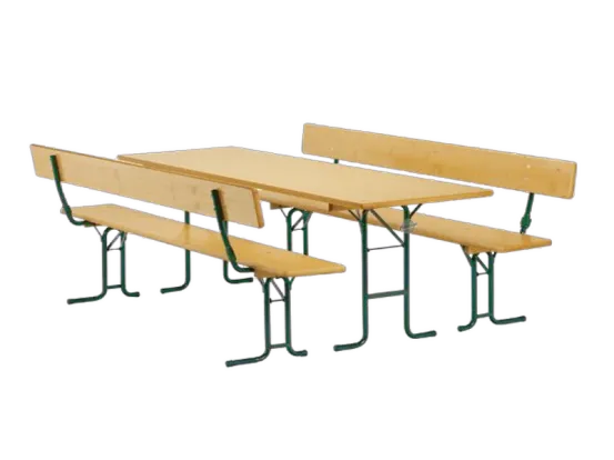 Bierzeltgarniturset 50cm Lehne