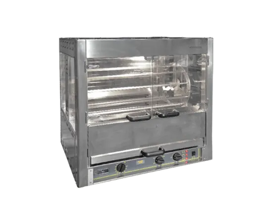 H&auml;hnchengrill mit Edelstahluntergestell