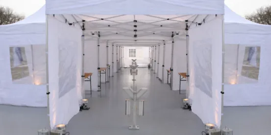 Faltzelt 3 x 3 m Standard wei&szlig;