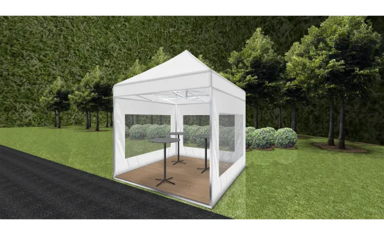 Faltzelt 3 x 3 m Standard wei&szlig;