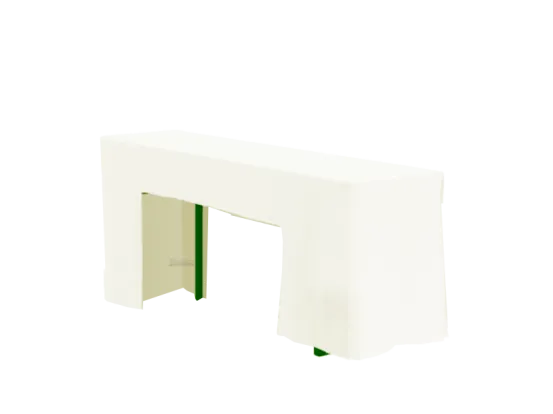 Wurfhusse 50er Tisch creme