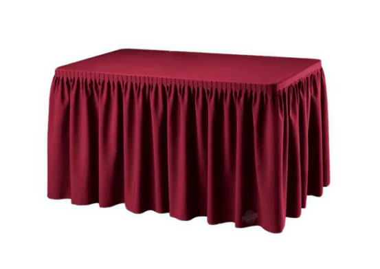 Buffettisch Skirting bordeaux-rot