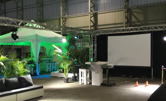 Faltrahmen Leinwand 2,4 m R&uuml;ckprojektion