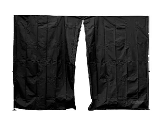 Seitenwand 3 m mit Eingang schwarz (Standard) 