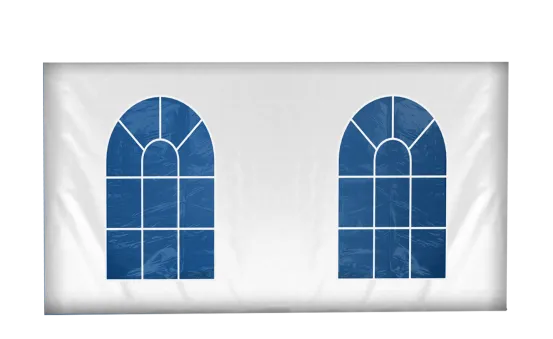 Rundbogenfensterwand