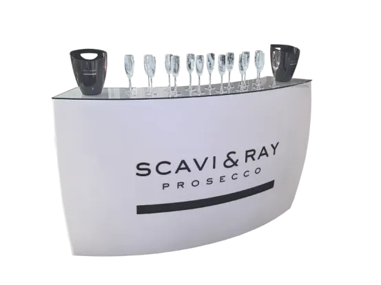 Sektempfangstheke mit LED