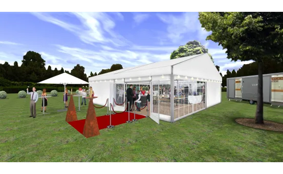 Eventteppich B1 rot pro m&sup2;