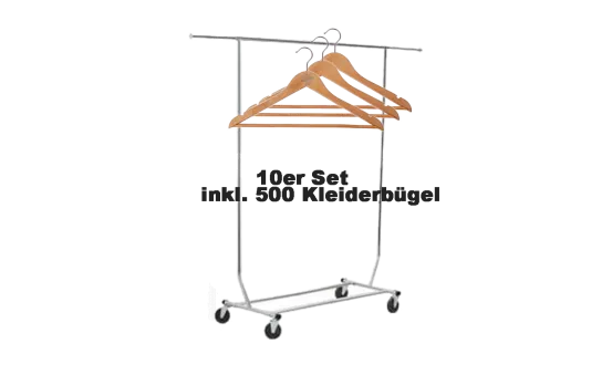 10er Garderobenwagenset