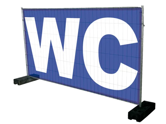 Banner WC f&uuml;r Bauzaun