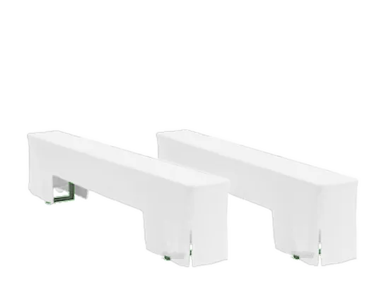 Wurfhussen Bank wei&szlig;