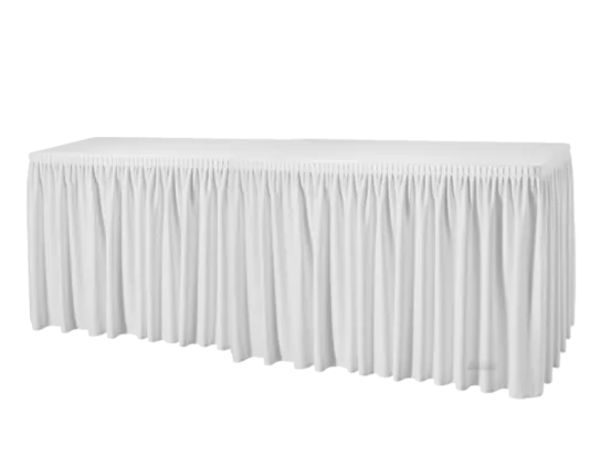 Skirting Pliss&eacute; 4,1 m wei&szlig;