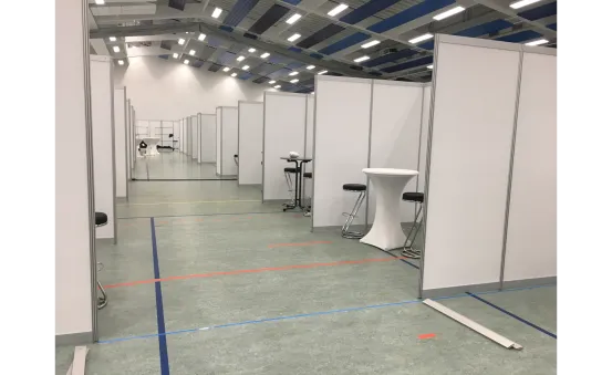 Messestellwandset 25 m + 5 Endstangen