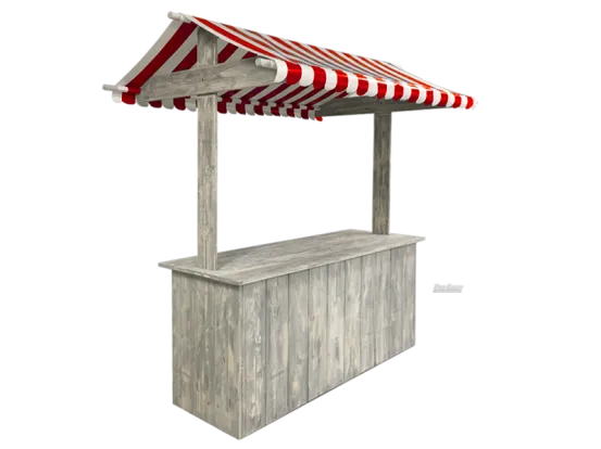 Buffet-Marktstand rot