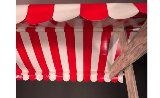 Buffet-Marktstand rot