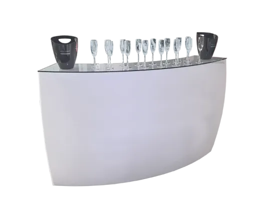 Sektempfangstheke ohne Aufschrift